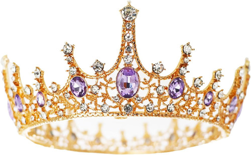 Lila strass krone - lila, krone,