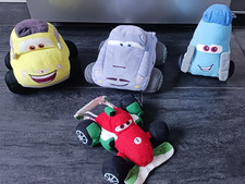 4x Disney Cars Plüsch Autos Guido, Finn Mcmissile Rennauto Gelbes Auto Fahrzeug