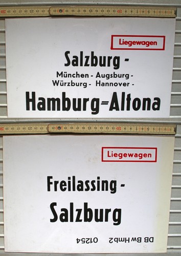 Zuglaufschild liegewagen - zuglaufschild,