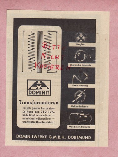 Dortmund werbung 1942 - werbung,