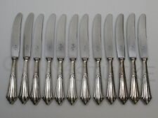 12 Messer ca. 24 cm ║ Besteck WMF 900 Fächermuster ║ versilbert 90 ║ F56
