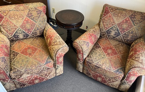 Two comfortable lounge chairs