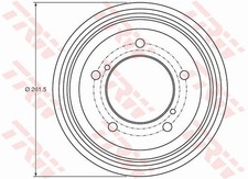 2x TRW Bremstrommel DB4421