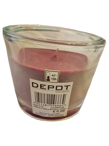 Depot duftkerze glas rot - duftkerze,