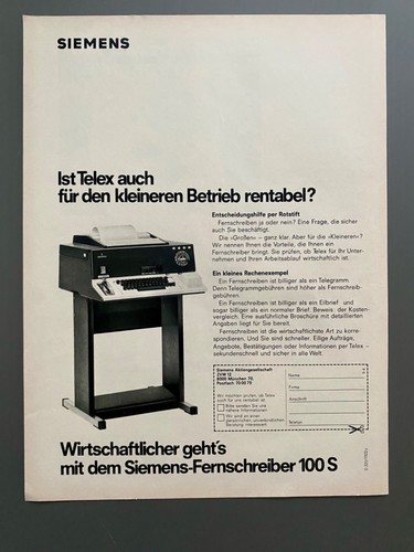 Siemens fernschreiber 100 - siemens,