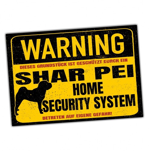Schild shar pei faltenhund - schild,