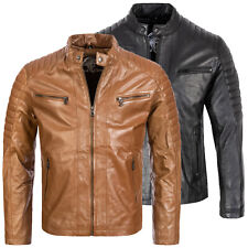 Lederjacke Herren NEU Schwarz