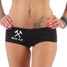 Frauen Hotpants Panty mit Spruch Glück auf lustig freundin partner sexy fun 