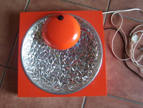 Wandlampe orange 70er jahre - wandlampe,