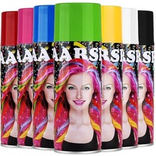Color Haarspray Hair-Spray Fasching Karneval Halloween Haarfarben 7 Farben 250ml