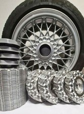 Kreuzspeichen 15" Felgendeckel 4 Stück Alu SET BMW E30 316i-325i 36132225376(4x)