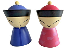 A di ALESSI Mr & Mrs Chin Giovannoni & Takeda Design Salzstreuer Pfefferstreuer