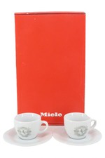 Kahla Espressotasse mit Unterteller 2er Set Porzellan Weiß Pferd Motiv 4 Teile