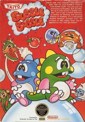 Nintendo nes bubble bobble - nintendo,