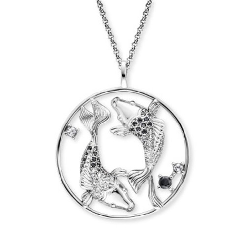 Anhängerkette silber yin - -,