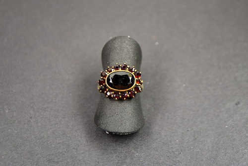 Damen granatring mit - granatring,
