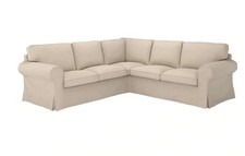 Nagelneuer Ikea EKTORP Bezug für Ecksofa, 4-Sitzer, Hallarp beige, 200.001.41