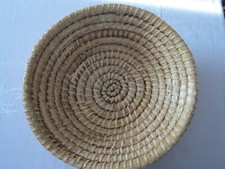 Alter Strohkorb/Gärkorb/Brotkorb geflochten rund 33 cm groß
