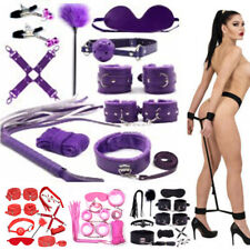 10tlg BDSM Bondage Set Fesselset SM Peitsche Halsband Handschellen Sexspielzeug·