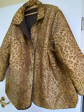 Herbst: Damenjacke/Wendejacke mit zwei Seiten: Leopardenmuster und braun/schwarz