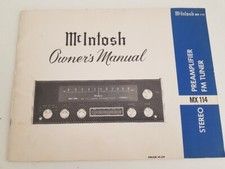 Original McIntosh MX 114 Owner's Manual - Englisch - BA000969