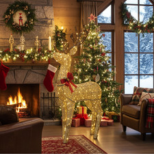 XL LED Rentier 188cm mit Timer