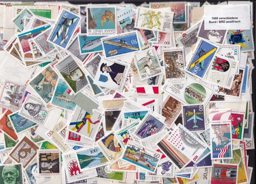 1000 verschiedene briefmarken - 1000,