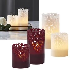 LED Echtwachs-Kerze "CLARY"