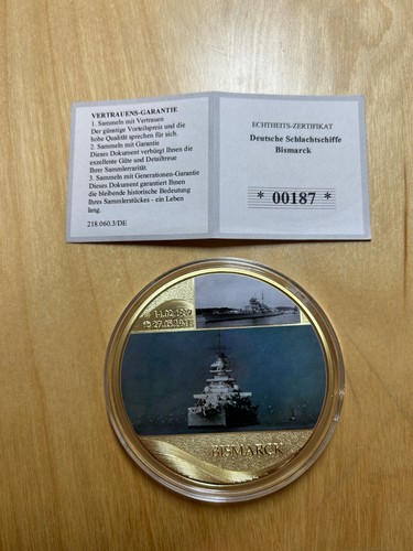 Münze schlachtschiff bismarck - schlachtschiff,