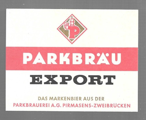 Bieretikett parkbrauerei - bieretikett,