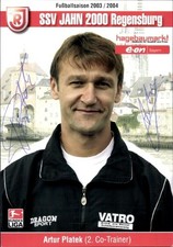 Autogrammkarte 2. Co. Trainer Artur Platek, SSV Jahn Regensburg,... - 11354005