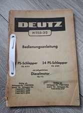 Deutz Schlepper F2L612/5 + F2L612/6 Betriebsanleitung