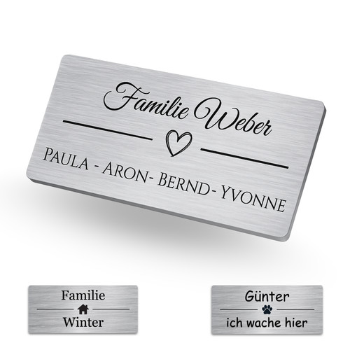 Briefkastenschild mit gravur - mit,