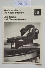 Vintage Dual Broschüre : Werte erhalten - die Nadel erneuern : (fast neuwertig) 
