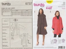 out-of-print: Burda Schnittmuster 6737, Jacke und Mantel, Gr. 34 - 46