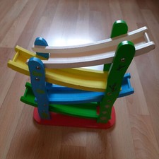 Autorennbahn, Holzspielzeug, Kinder ab 2 Jahren, gebraucht, bunt