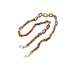 Acryl Knopf Kette Brille