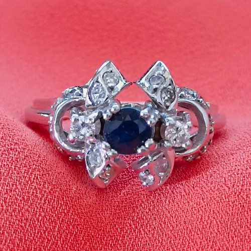 585 weißgold ring - 585, 59