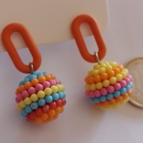 Ohrstecker bunt hänger - ohrstecker,