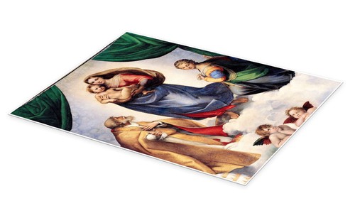 Poster sixtinische madonna - sixtinische,