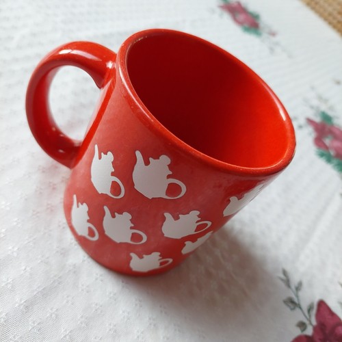 Rote tasse becher - rote, mit