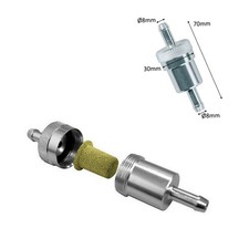 Universal Benzinfilter Kraftstofffilter 8mm Aluminium Racing Filter KFZ Motorrad