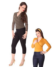 SugarShock 50s Style Glitzer Rockabilly Shirt in Wickeloptik