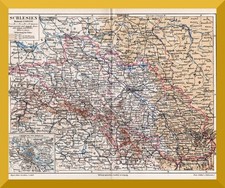 Schlesien +original Landkarte