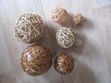 Rattankugel, Weidenkugeln, Holz, Decoupage, verschiedene Größen 5 cm bis 16 cm