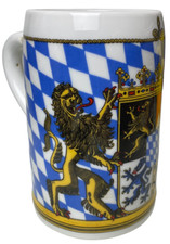 Seltmann Weiden Bierkrug ohne Deckel Bavaria 0,6L Löwe Motiv Wappen Bayern Tasse