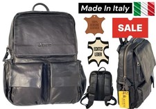 Unisex ECHTES LEDER Schwarz