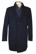 HUGO BOSS ✭Luxus Herren Mantel✭ Gr.54 ✭ Kaschmir+Wolle✭mit Extra Kragen mit RV