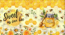 3 Servietten ~ Insekten, Bienen, Honigglas, Zitronen, Waben, Blumen ~ 33x33