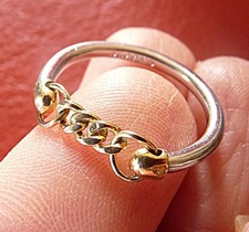 Ring Stahl + MASSIVGOLD 18